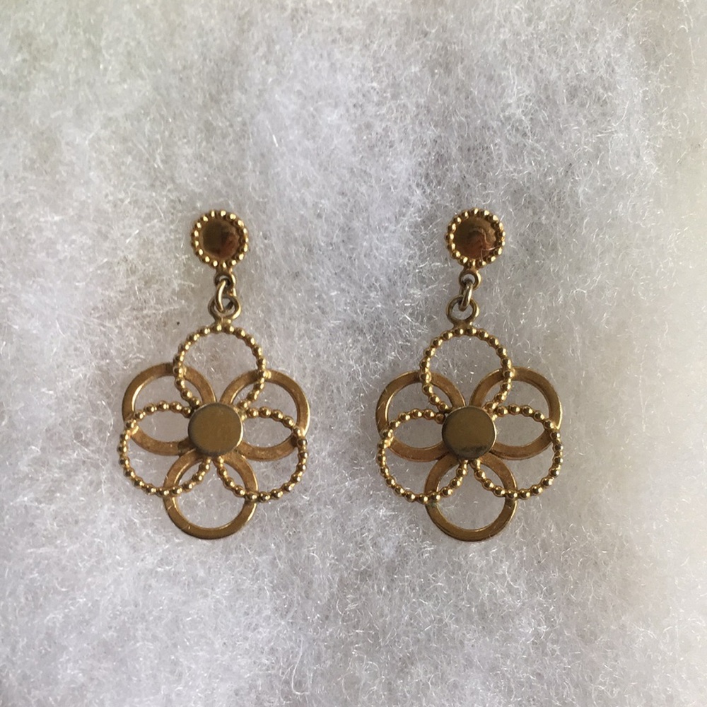 Vintage 1970s Flower Earrings